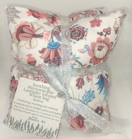 Red vintage floral Medium Wheat Bag