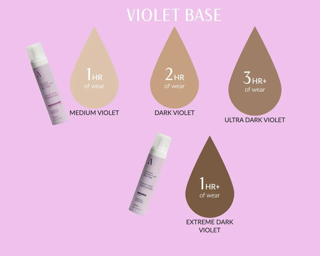 Azure Tan Self Tan Mousse – Violet Base – Medium To Ultra Dark