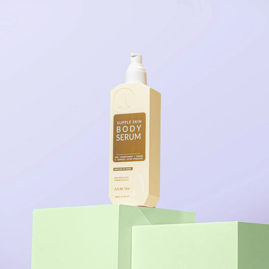 body tanning serum medium dark Azure Tan hydrating