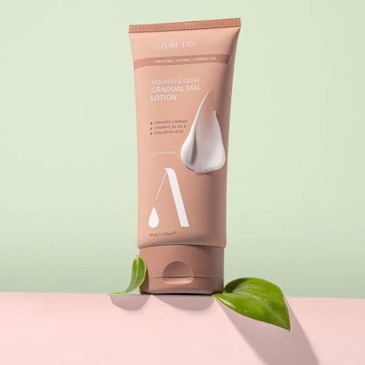 gradual tan lotion light medium Azure Tan hydrating