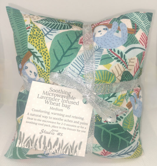 medium wheat bag heat pack lazy sloth design