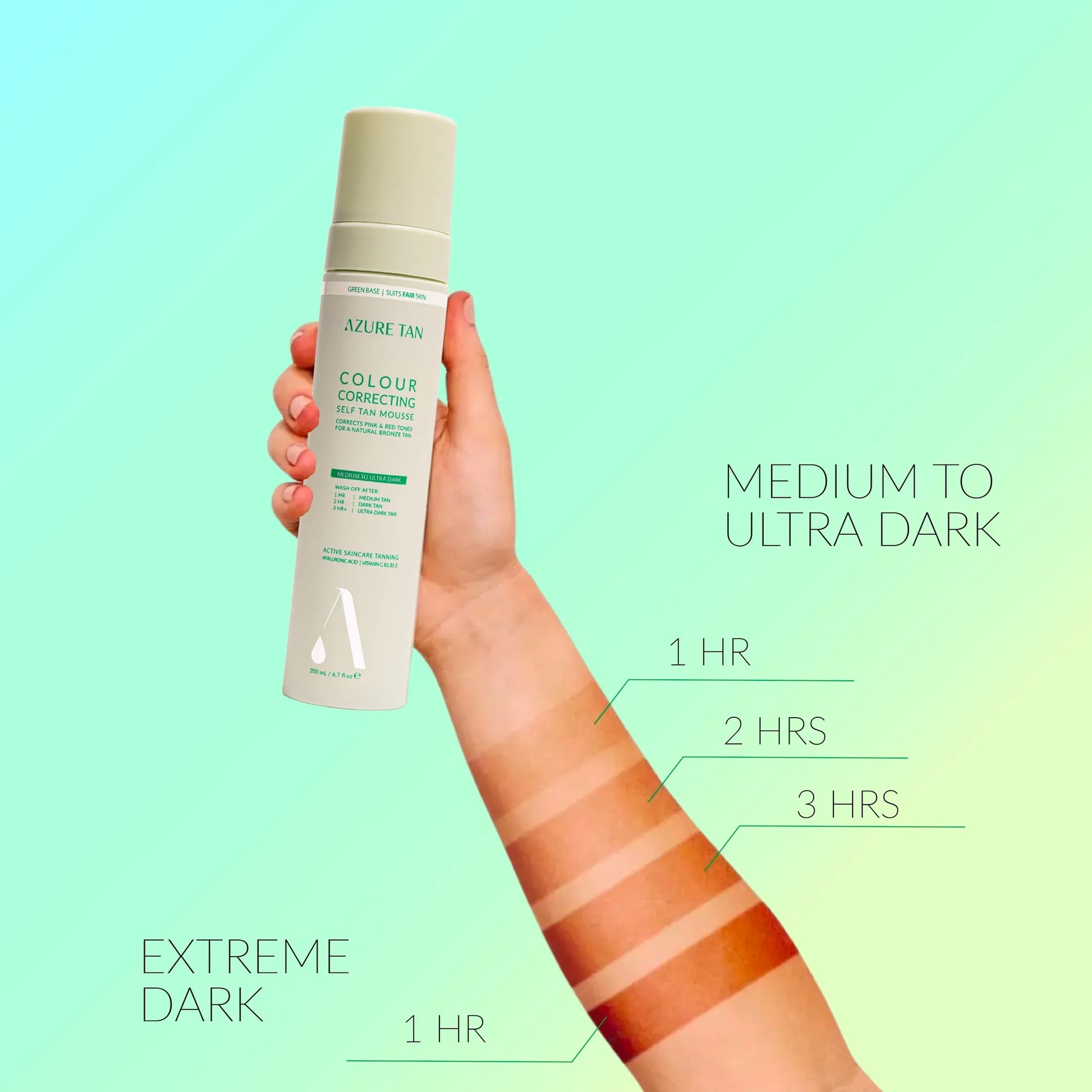 self tan mousse olive toned dark glow result