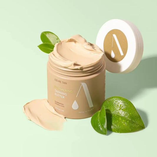 shimmering tanning butter Azure Tan illuminating glow